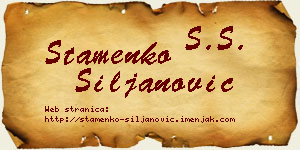 Stamenko Siljanović vizit kartica
